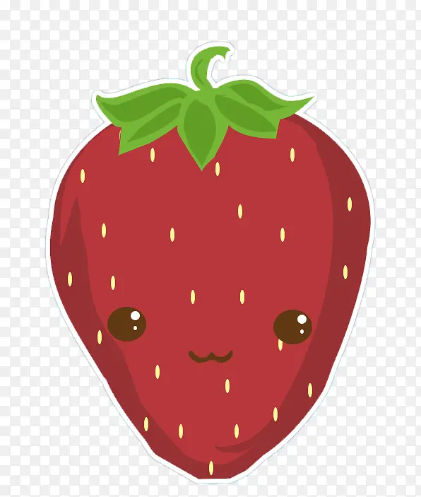 有闪亮眼睛的微笑的草莓