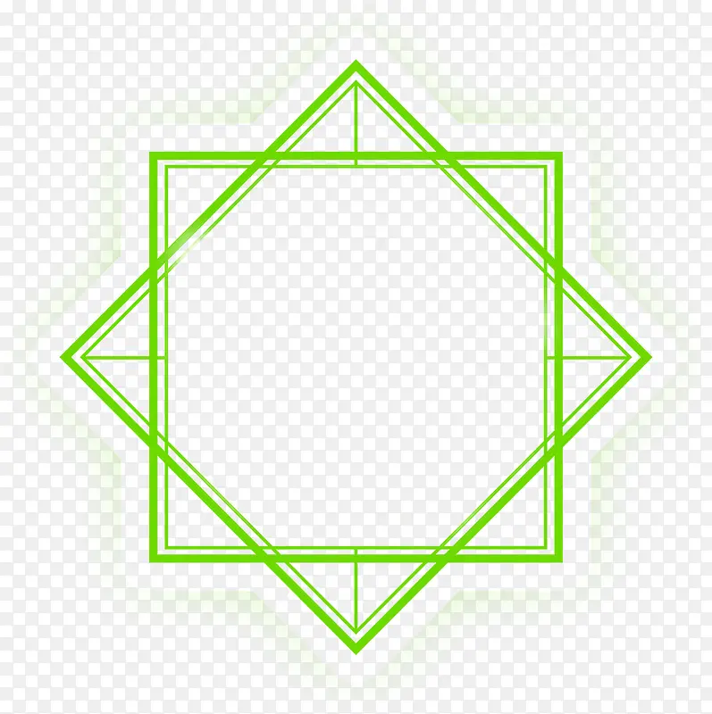 绿色简约立体方形重叠设计
