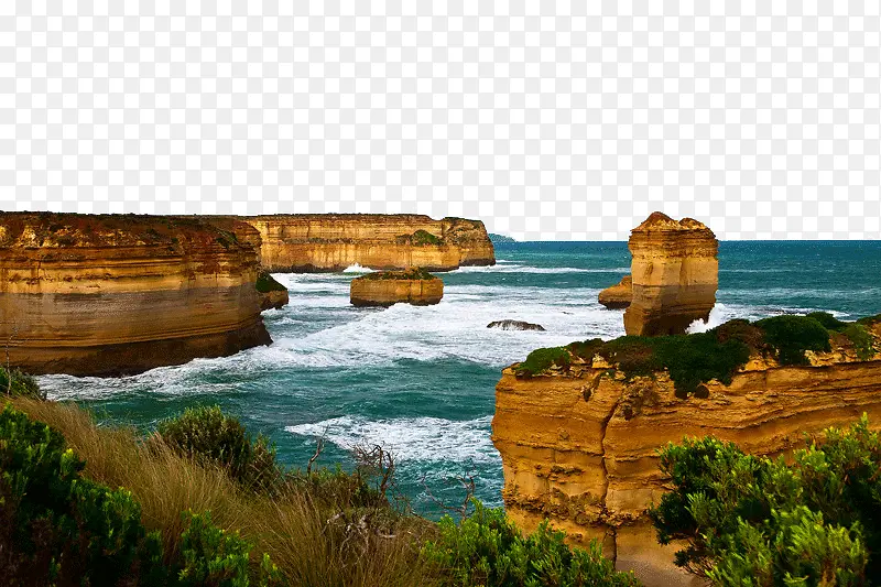 澳洲十二使徒岩风景图