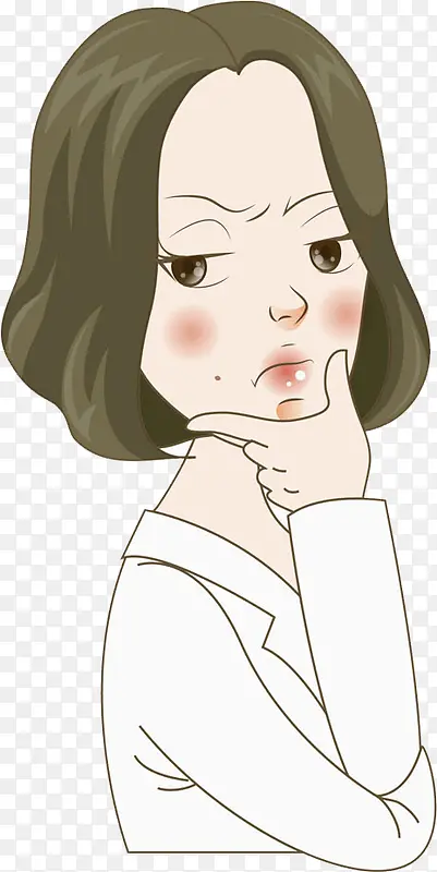 思考女人PNG图片素材下载_图片编号8959734-PNG素材网