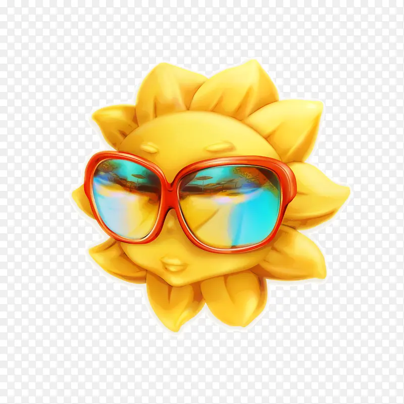 金色夏季太阳矢量图