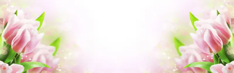 粉色郁金香淘宝海报