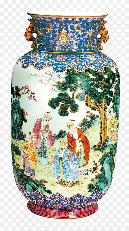中国风陶瓷制作花瓶
