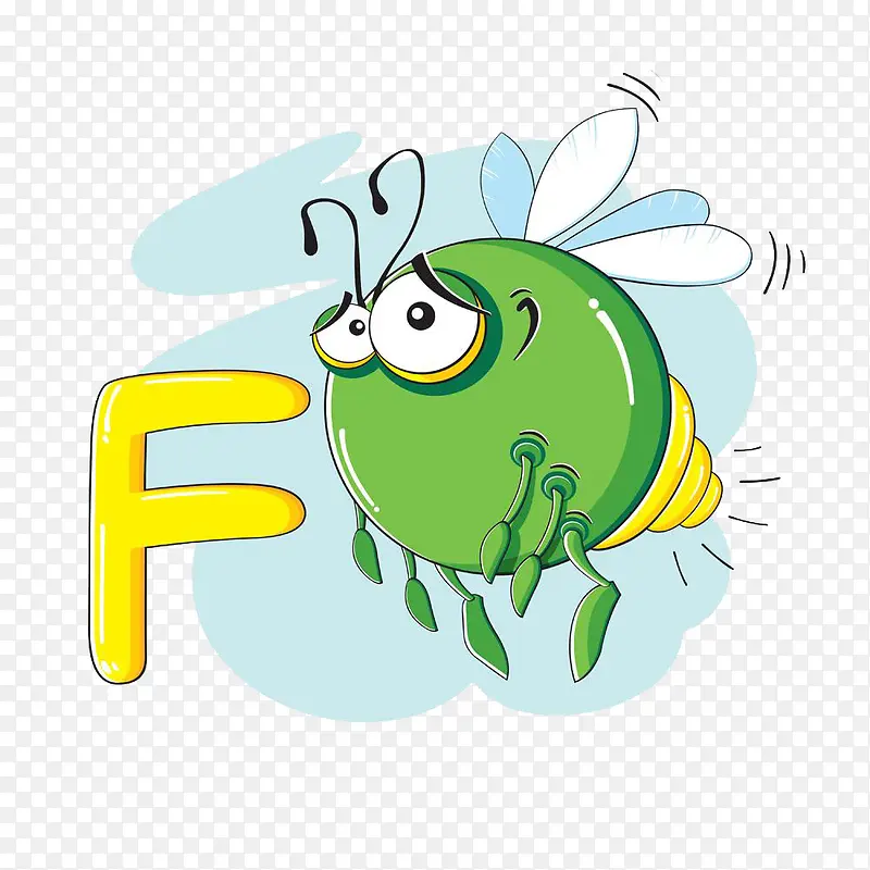 字母F和蜜蜂高清免扣素材