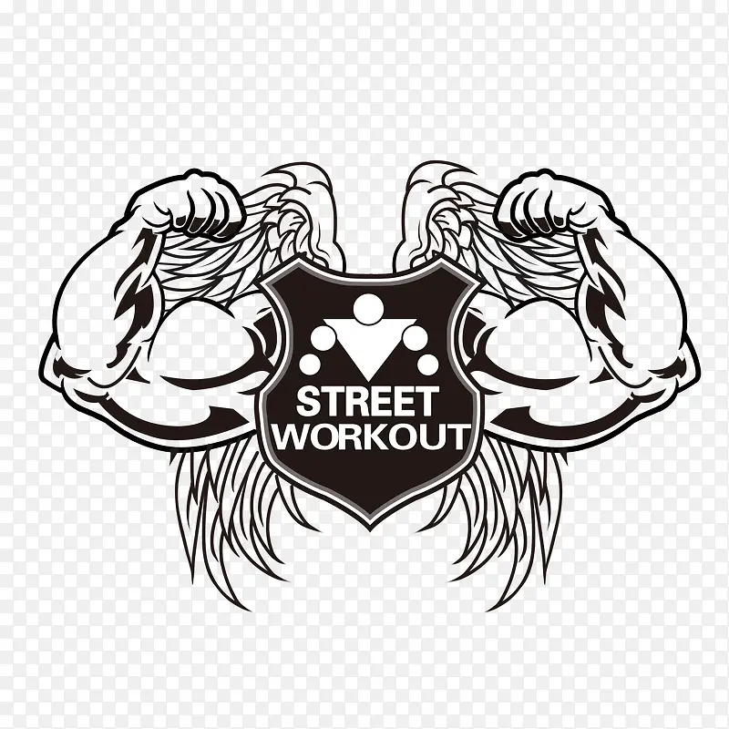 肌肉男人健身俱乐部logo