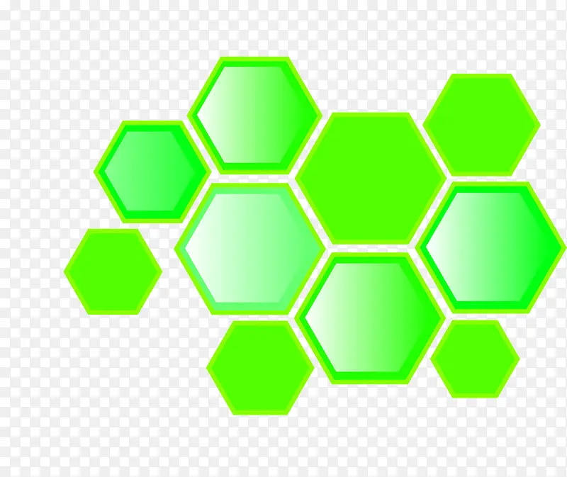 蜂窝形状绿色渐变素材