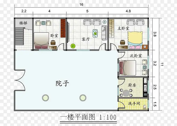 三室一厅室内平面图PNG图片素材下载_图片编号8968576-PNG素材网