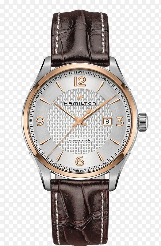 汉米尔顿手表金咖色男表机械腕表