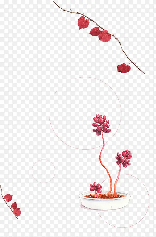 手绘花卉边框