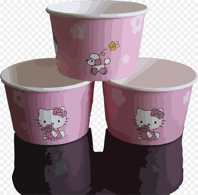 卡蒂猫酸奶纸杯