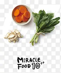 菠菜胡萝卜香菇图片