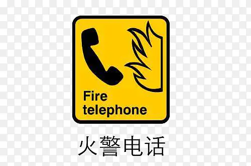 火警电话安全提示标志