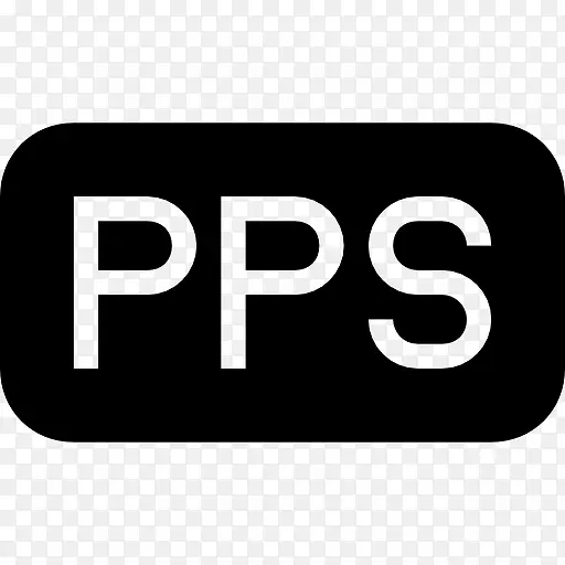 PPS文件黑色实心圆角矩形界面符号图标