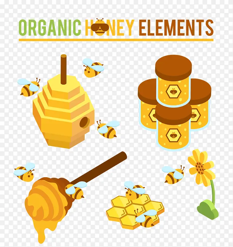 卡通蜜蜂蜂蜜装饰