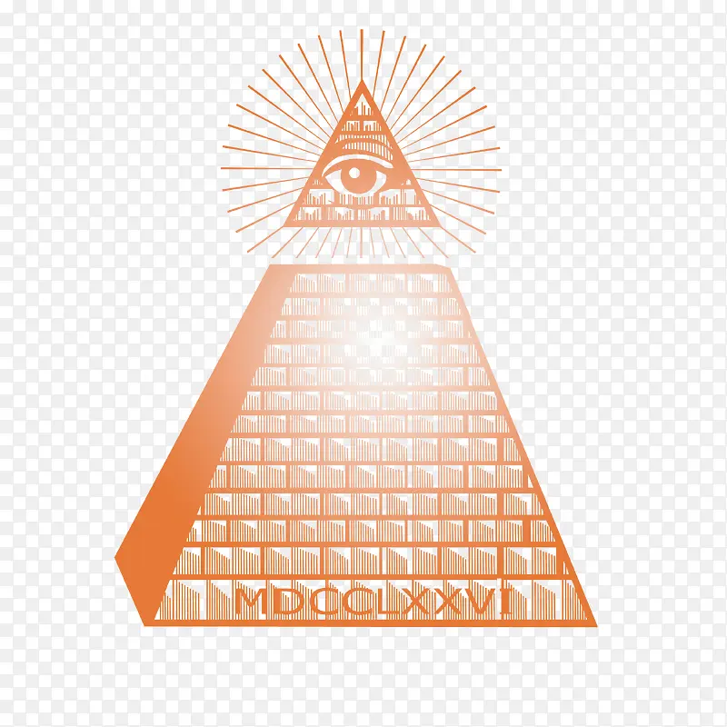 神奇的眼睛发光的金字塔