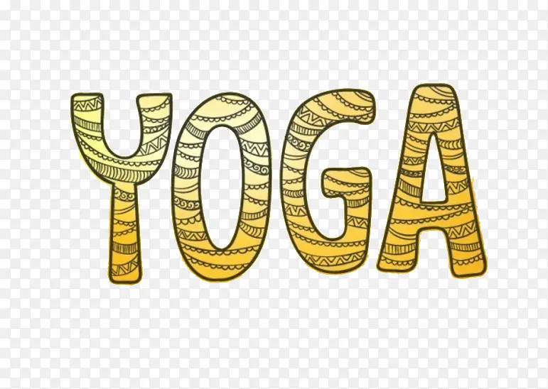 卡通风格YOGA瑜伽字体