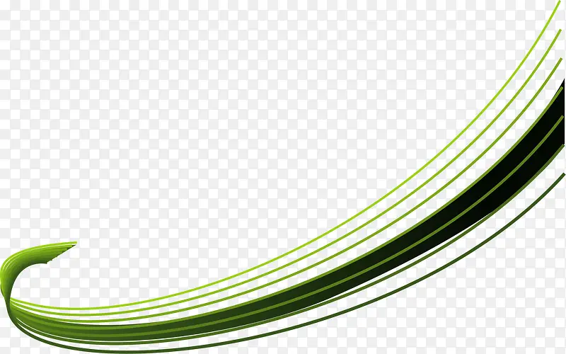 绿色曲线弧形
