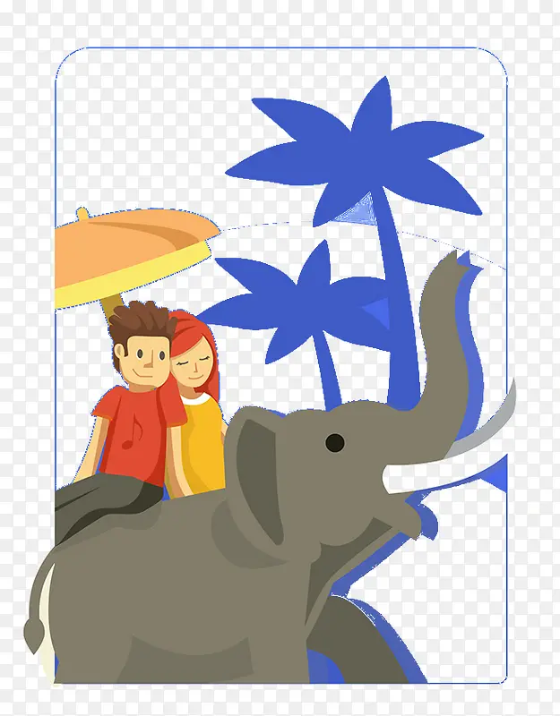 大象和椰子树