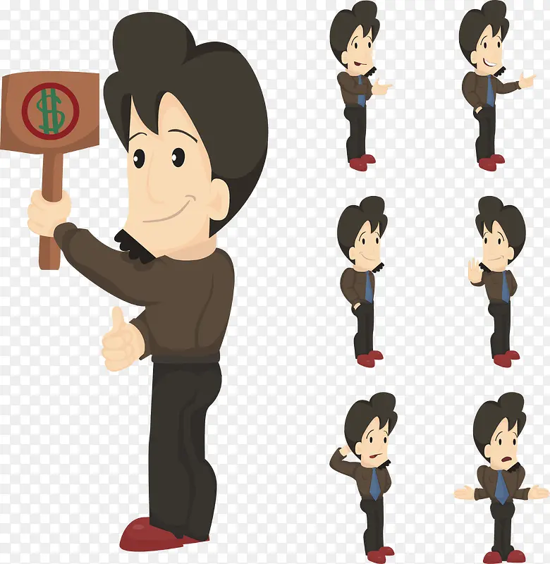 商务白领深色衬衫