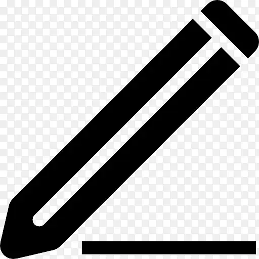 铅笔工具符号在对角线位置的接口图标