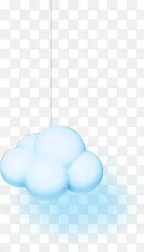 蓝色可爱卡通云朵造型