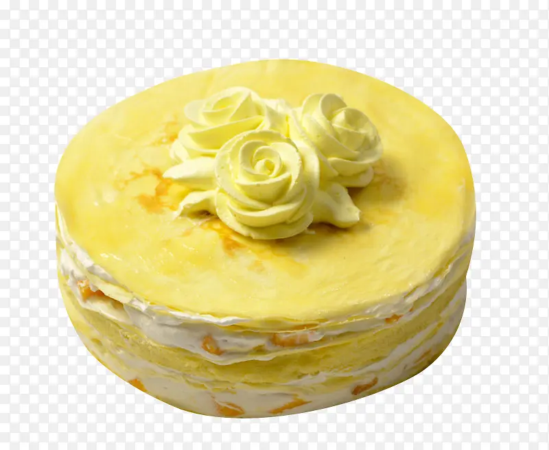 奶油裱花班戟蛋糕