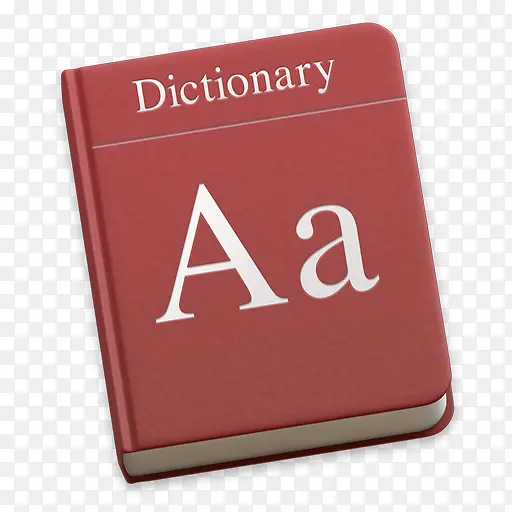 红色卡通手绘字典dictionary