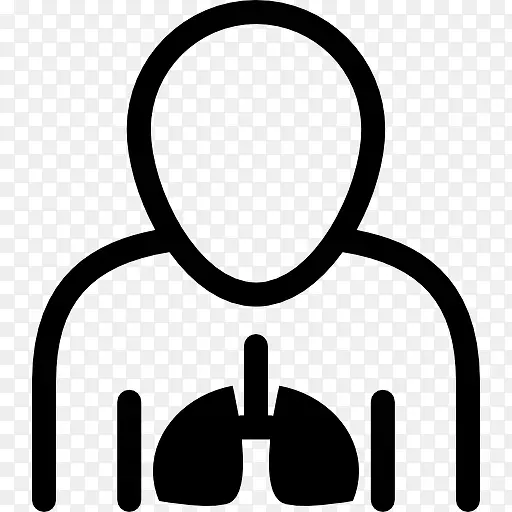 肺在人体图标