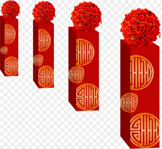 中式鲜花球形设计