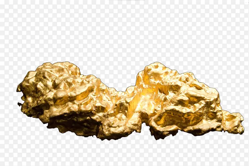 黄色金矿石