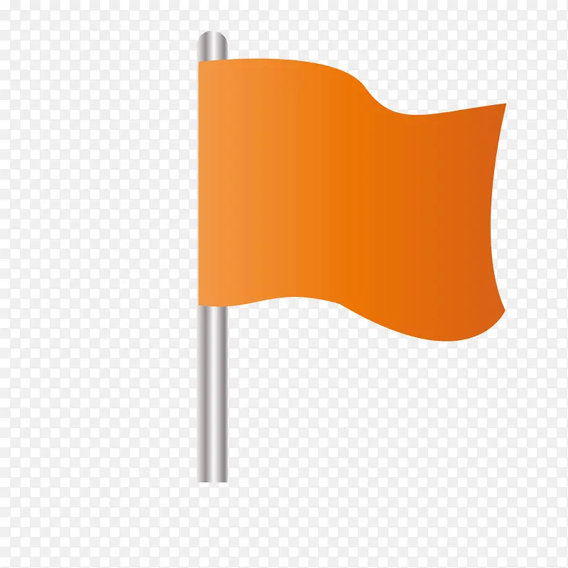 矢量橙色渐变旗帜元素