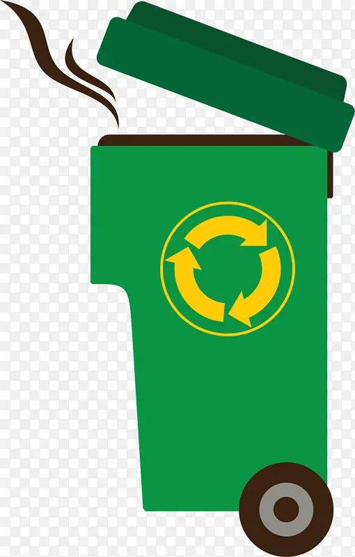 绿色扁平垃圾回收