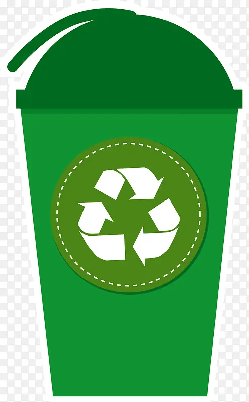 绿色循环垃圾桶素材