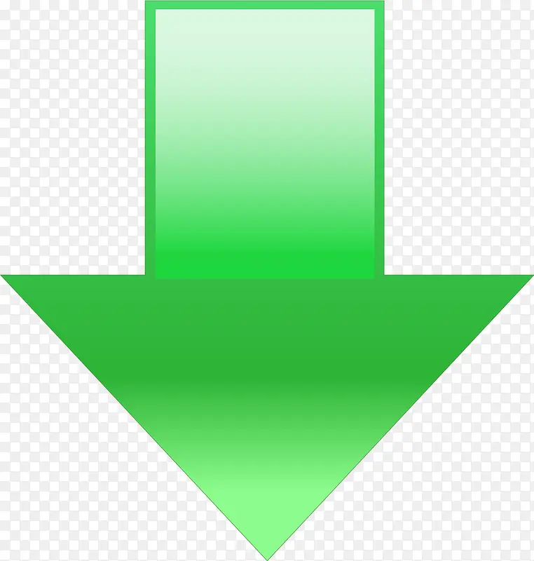 矢量绿色向下箭头