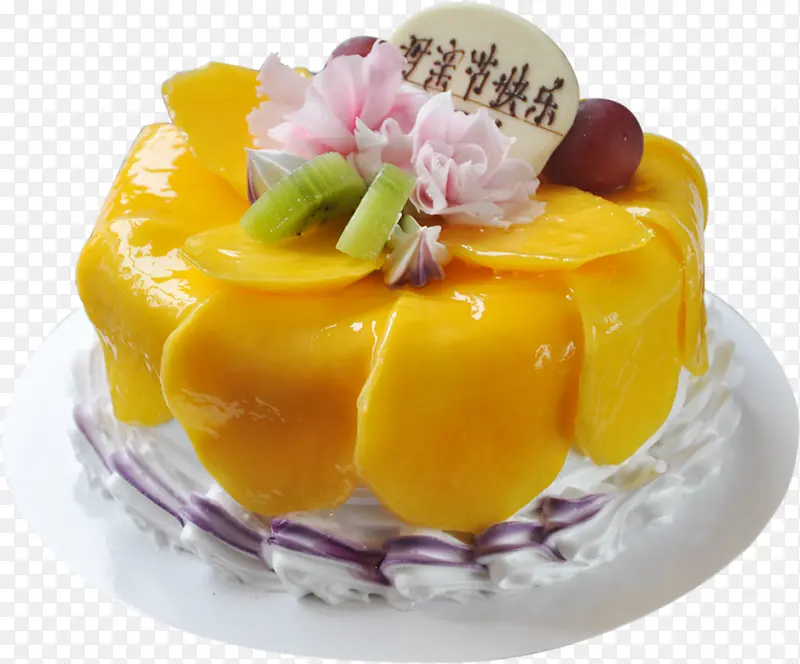 圆形母亲节快乐蛋糕