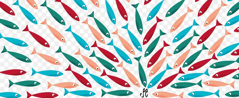 彩绘小鱼图案