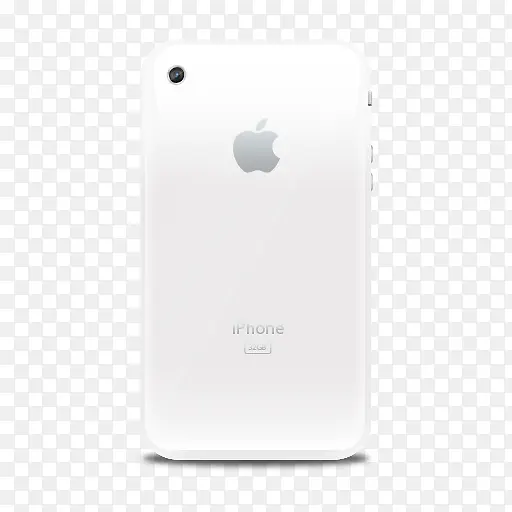 白色的iphone背面图标