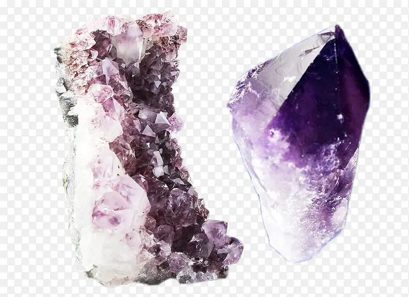 紫水晶晶块图片素材