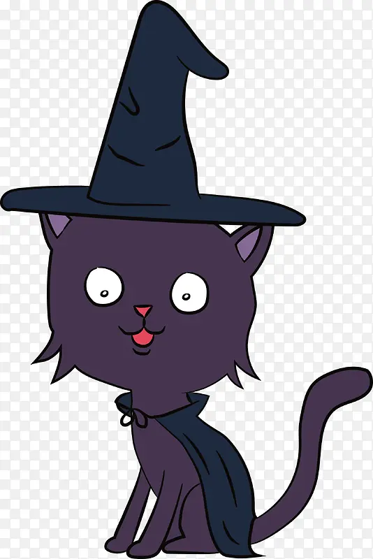 打扮成巫婆的黑猫