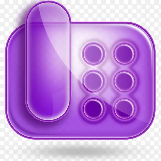 紫色电话素材图标