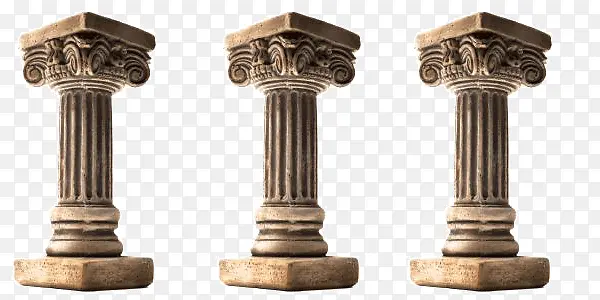 金漆罗马柱柱子石柱素材