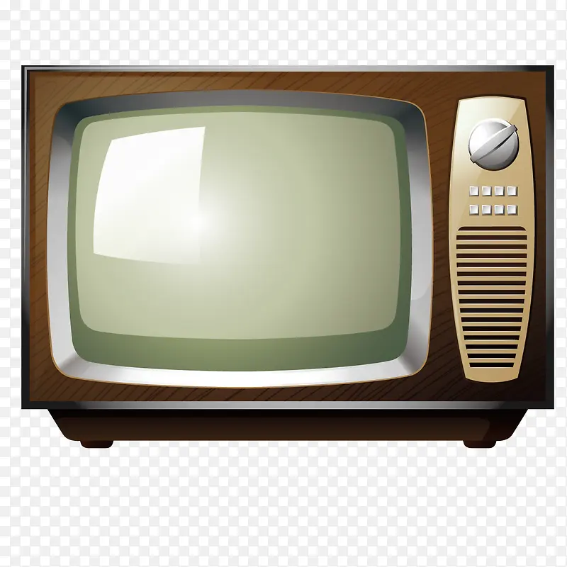 矢量老式电视机