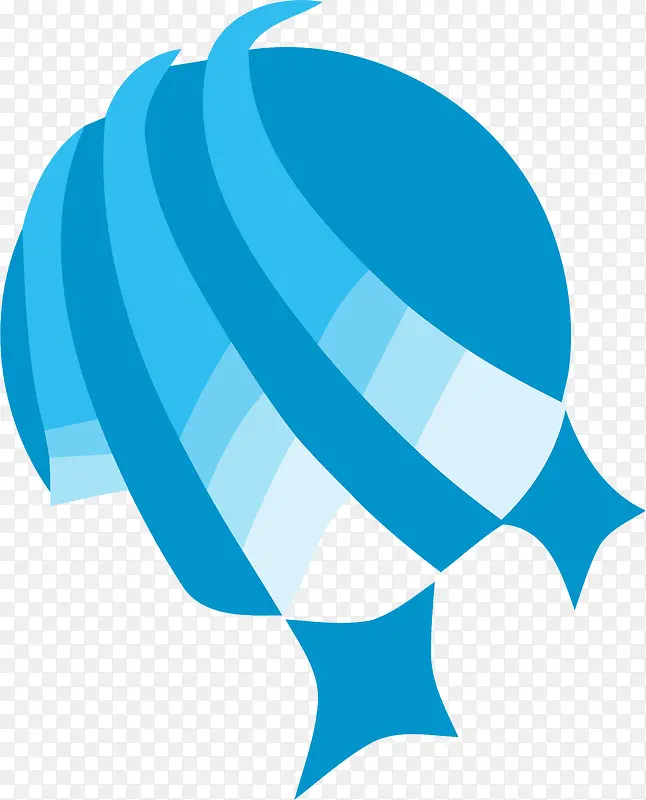 蓝色圆形地球科技代码logo