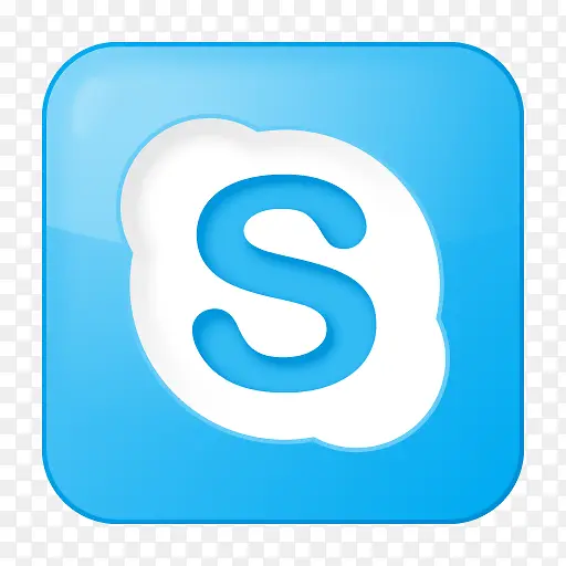 社会skype盒蓝色图标