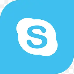视频电话Skype的标志社会化媒体叶