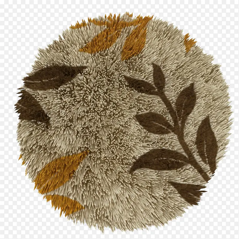 花草花纹圆形欧式地毯