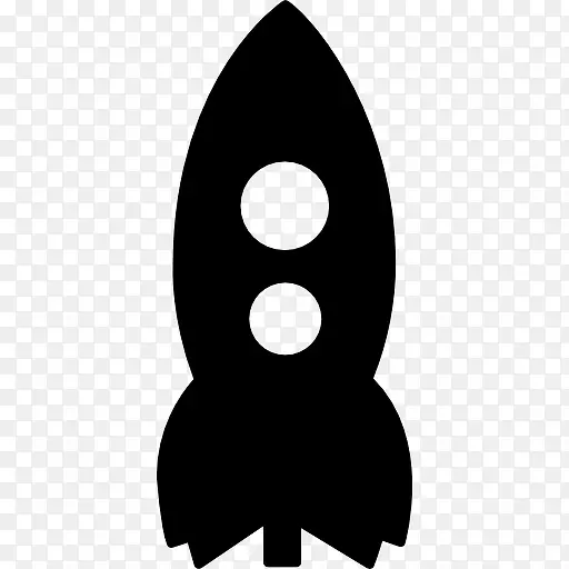 火箭在垂直位置上太空旅行图标