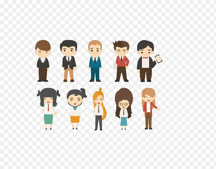 10种卡通形象小人图