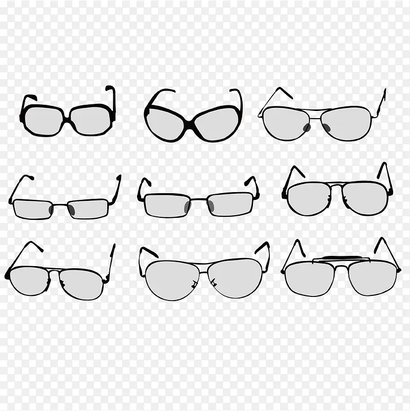 各种眼镜矢量素材