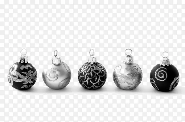 卡通黑色银色铃铛圣诞挂饰